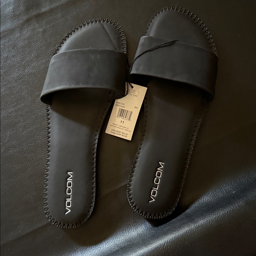 Volcom Black Casual Slides
